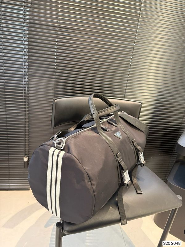 新品puレザー男女旅行バッグ円筒防水ハンドバッグ大容量飞行机荷物バッグスポーツフィットネスバッグ|undefined