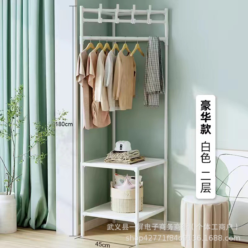Esquina percha de ropa estante de cabezal de cama dormitorio percha de ropa doméstica simple percha de ropa triangular percha de ropa estante de piso