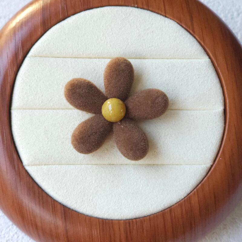秋冬新款韩国东大门植绒五瓣花头饰发夹胸针耳饰胸针饰品配件批发|undefined