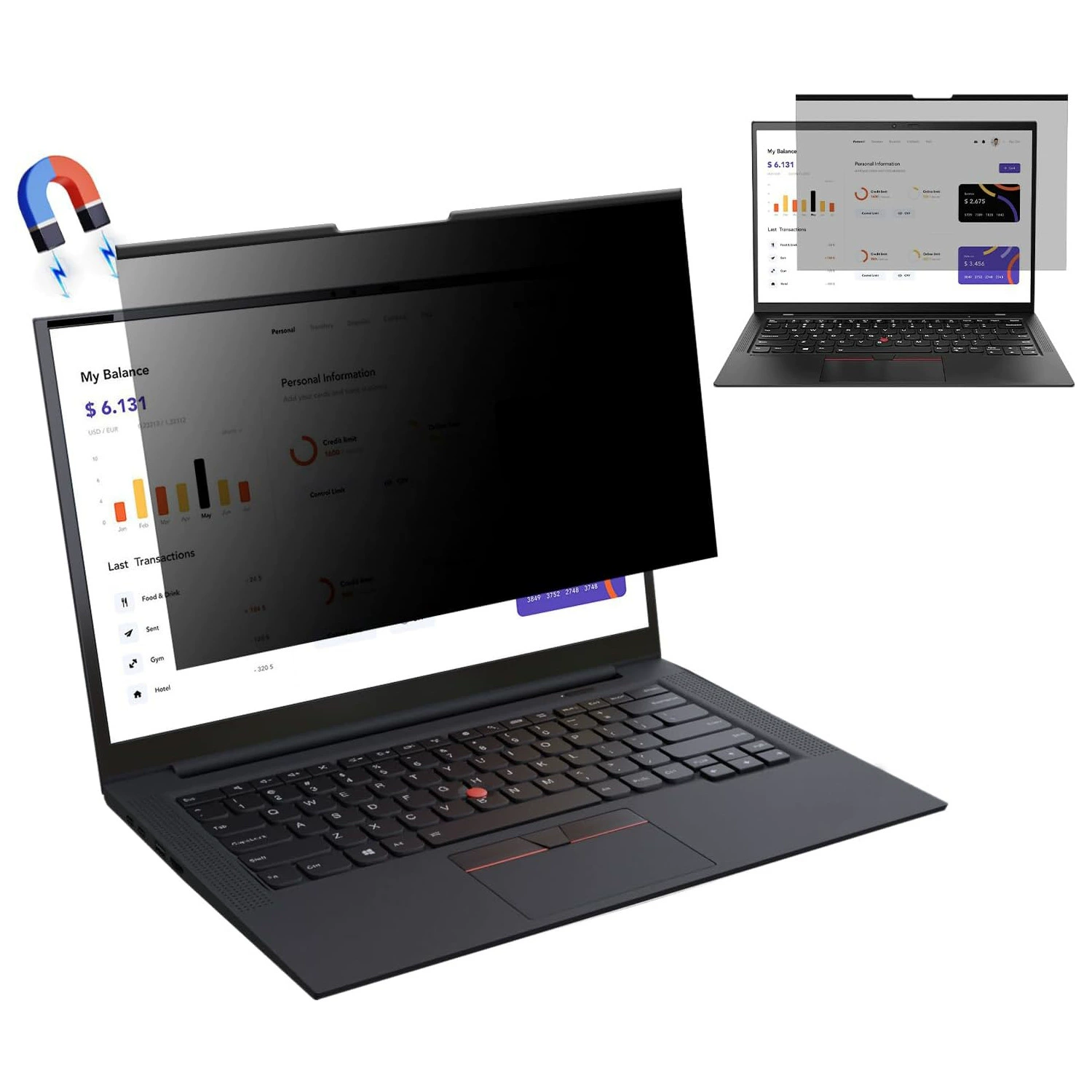 Universal laptop, screen, protective removable fridge magnet, 14 inch