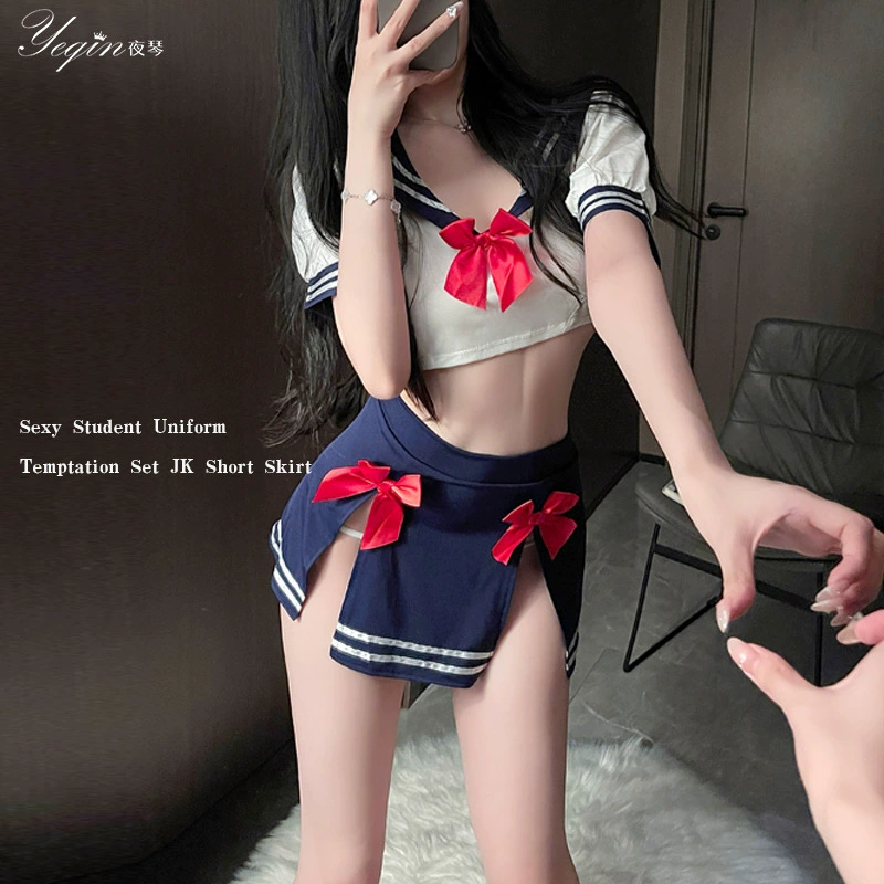 Кооперативное сексуальное белье Yeqin Campus Student JK униформы, чистое желание, крайне соблазнительное водное белье, свободный размер 7461