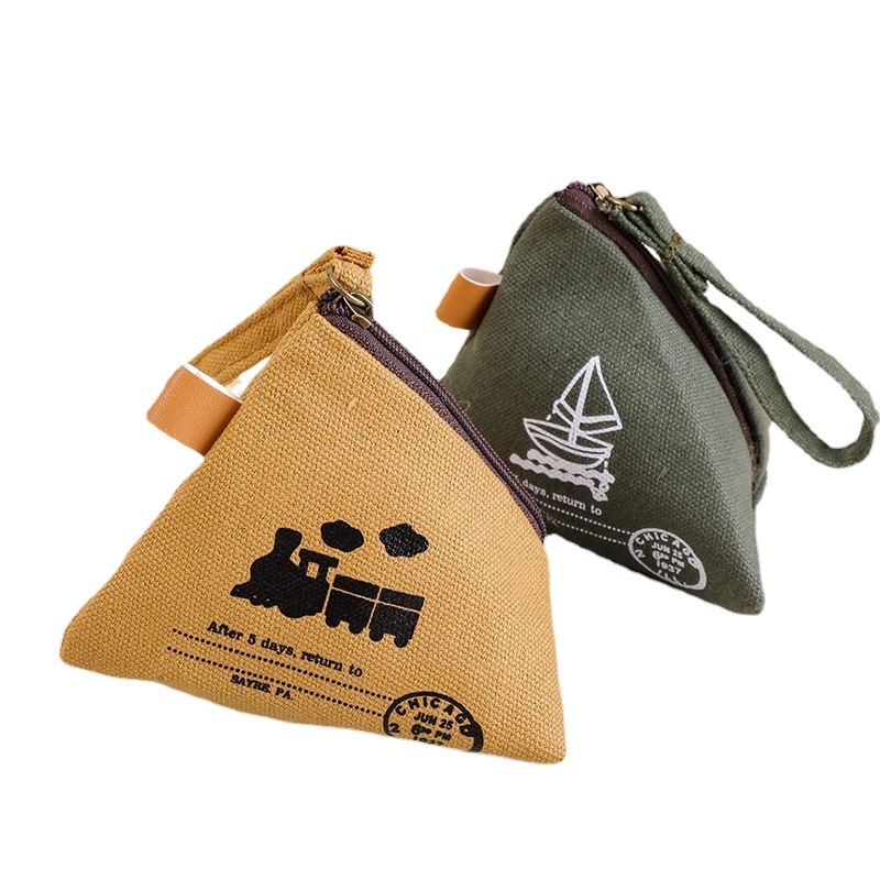 Zongzi Bag Korean Cute Creative Wallet Canvas Vintage Zongzi Coin Purse Gift Key Bag