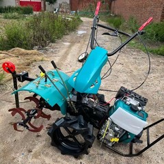 ディーゼル電動スタートマイクロ耕運機常州エンジンロータリー耕運機四輪駆動自走式溝掘りおよび畝立て機