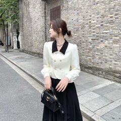 【原版华夫格面料】气质名媛秋装大码胖mm西装外套半身裙显瘦套装