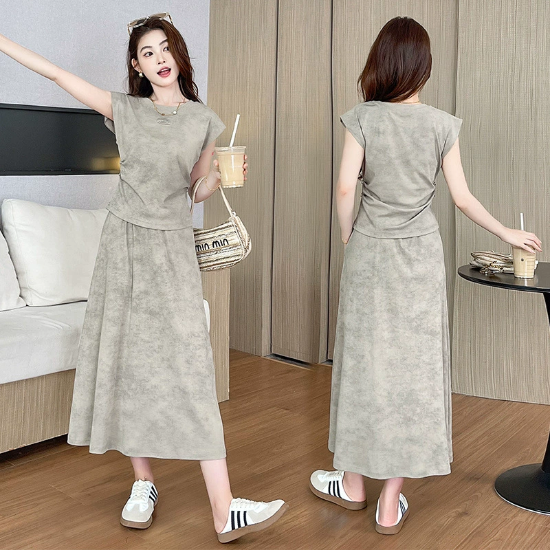 Новое китайское платье в национальном стиле для женщин, лето 2025, новый модный стиль, высококачественный модный костюм, юбка, комплект из двух предметов
