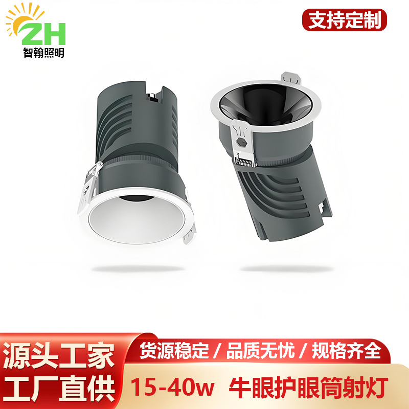 Ángulo ajustable incrustado faro ojo de buey lámpara doméstica sala de estar LED anti-deslumbramiento downlight fábrica de iluminación comercial al por mayor