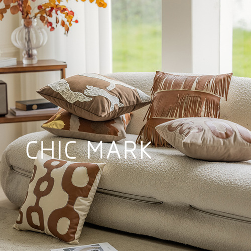 Nordic INS-style living room sofa throw pillows, cushion, retro model room bed headrest, throw pillows, cushion cover, waist cushion cover