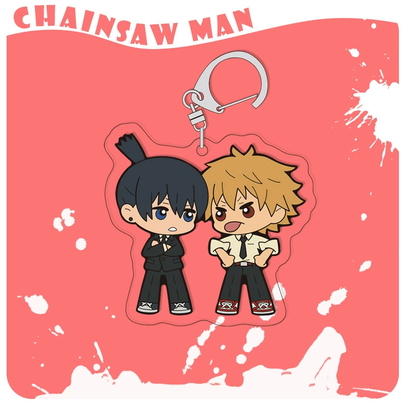 Chainsaw, acrylic keychain, double-sided pendant, 4mm
