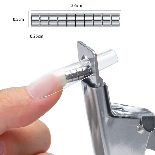 Cross-border supply of manicure tools, powerful magnets, cylindrical multi-functional cat eye magnet, manicure magnets, 10 pieces