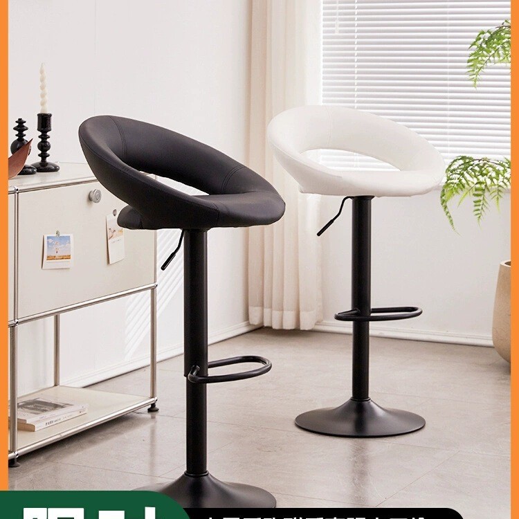 Nordic Bar Chair Lifting Rotating Household Backrest Bar Chair High Stool High Chair Bar Stool Front Desk Cashier Chair