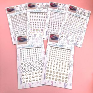 Amazon Direct AB Color Children's Personalized Face Eyebrows Colorful Elf Tears Drill Glue Drill Sticker Pearl
