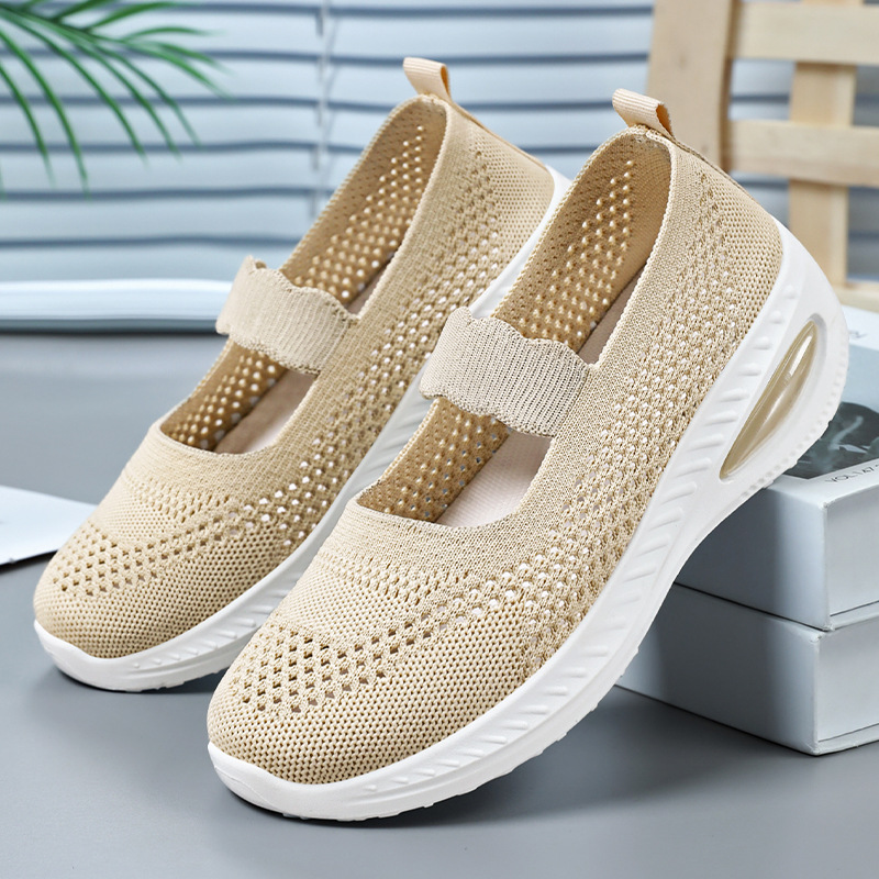 Zapatos de mujer, suela suave, pies no cansados, nuevos zapatos de tela viejos transfronterizos de verano, zapatos de madre cómodos y transpirables para mujer image 3