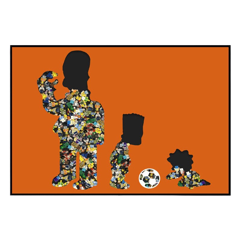 Madera de construcción de Lego, familia de Epson, decoración de la sala de estar, sala de entrada, pintura para niños, pintura de cabecera de dormitorio de alta gama