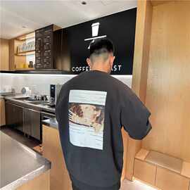 天花板版本现货高品质D家新款人像印花圆领卫衣宽松版型男女同款