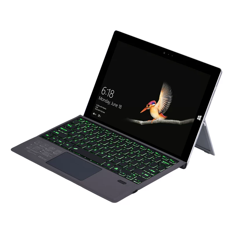 Клавиатура для Microsoft Surface Pro5, разноцветная подсветка, Bluetooth сенсорная клавиатура