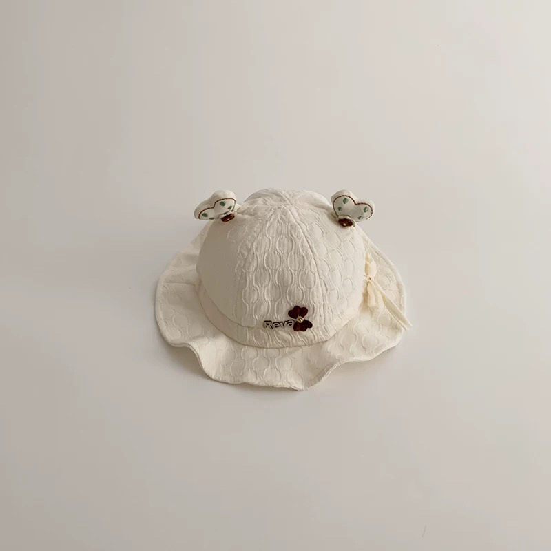 Sombrero de bebé primavera y otoño sombrero de pescador arco princesa sombrero de bebés bebés bebés pequeños meses de edad femenino 2024 nuevo