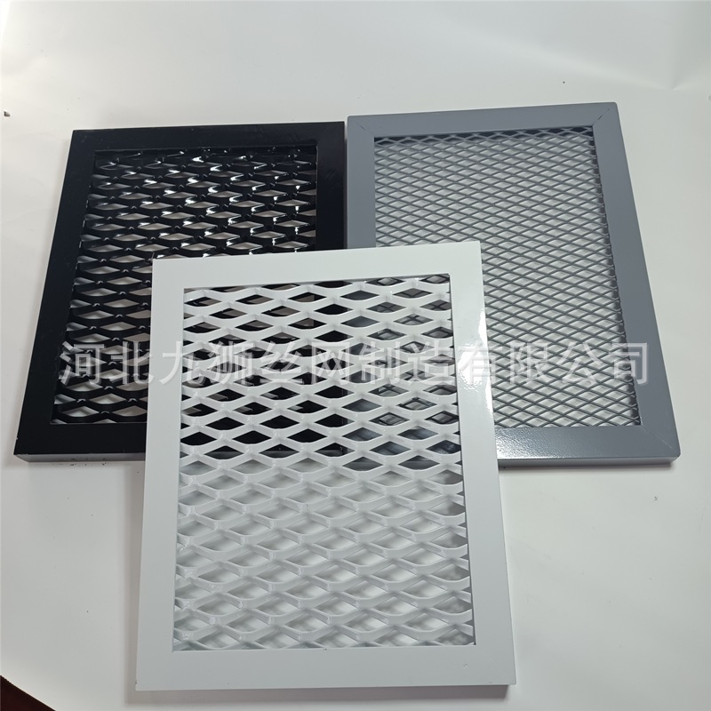 铝板拉伸网 菱形铝板网 黑色喷漆铝板菱形网 拉伸网车站机场用