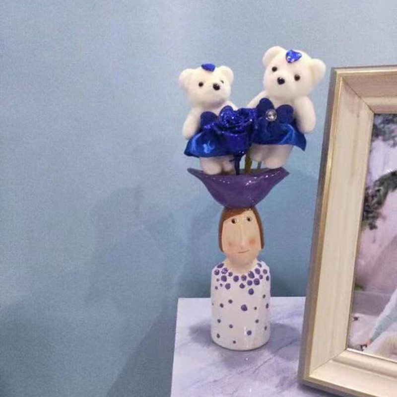 Decoración de ornamentación vasos de flores cerámicas creativas personalidades encantadoras nórdicas hidropónicas caseras balcón de flores secas