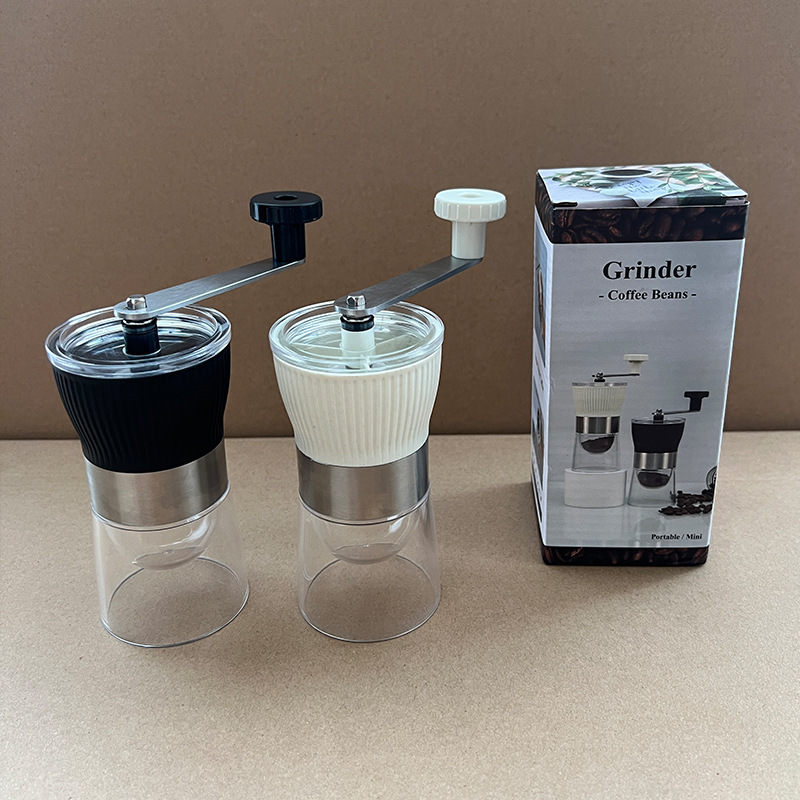 Manual Coffee Grinder with Adjustable Settings, 304 Stainless Steel, Effort-Saving Hand-Crank Coffee Grinder