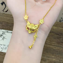 狐狸面具项链国风神秘感仙气流苏狐狸吊坠女2025新款高级感锁骨链