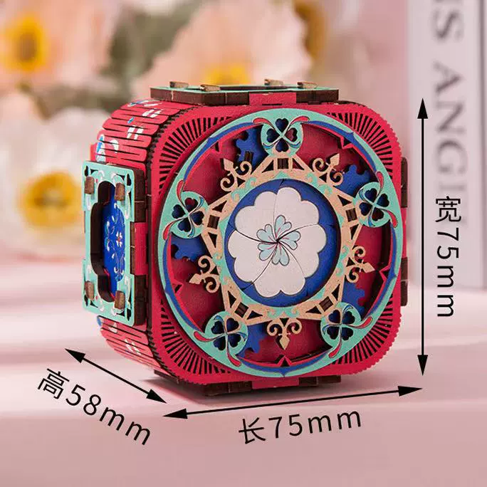 (Оптовая торговля), деревянная музыкальная шкатулка со светом, конструктор handmade, творческая система хранения, новая коллекция, интернет-знаменитость, 3D, креативный подарок, DIY