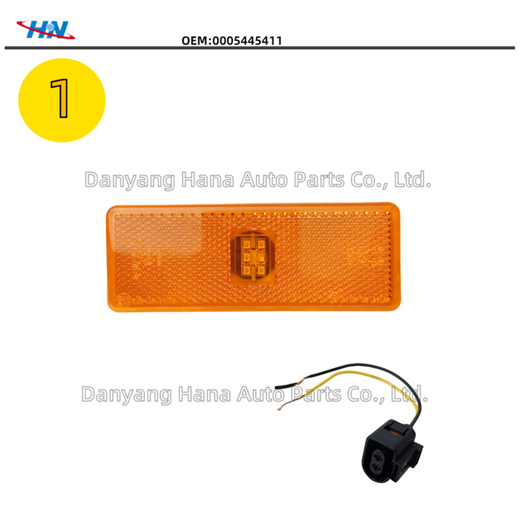 Luz lateral LED con enchufe y hebilla 3341 4141 Semáforo de bombeo de camión Mercedes-Benz importado 0005445411