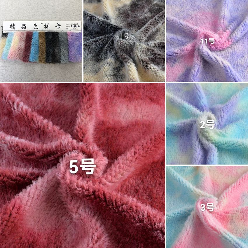 Nuevo visón de perla impresión de imitación de pelo alto y bajo visón abrigo de moda bolsa zapatos sombreros tela de peluche