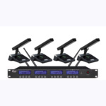 CDBO卡迪宝 K-4282专业U段一拖四方杆无线咪会议麦克风