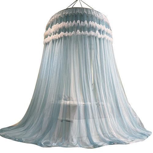UG73 new princess style dome mosquito net for home installation-free double-layer three-door ceiling-mounted hanging floor-standing shading
