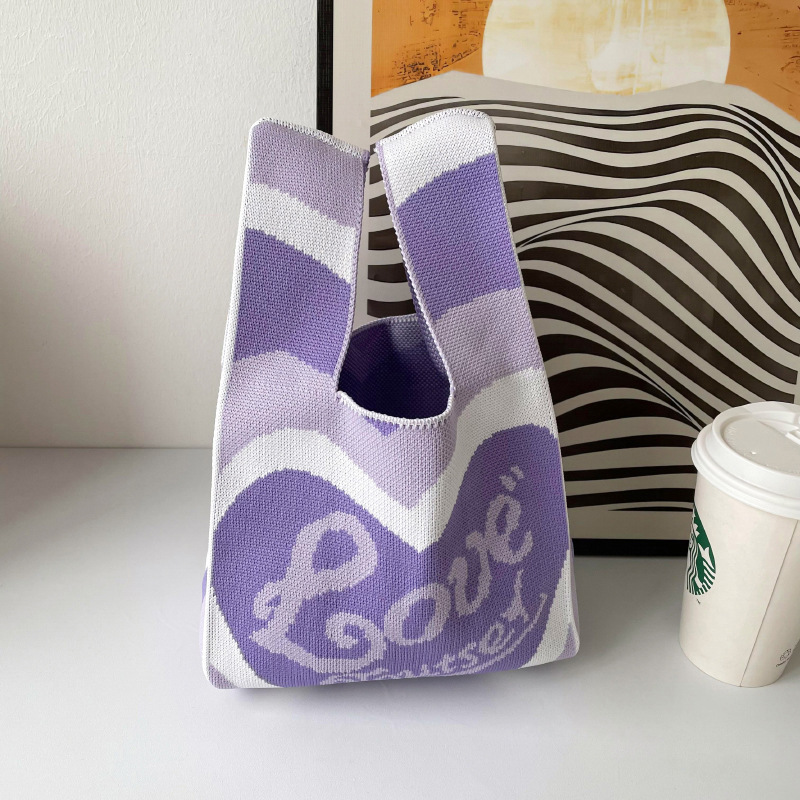 Bolsos, diseño de nicho femenino, bolso de punto personalizado, bolso tejido de un solo hombro de punto de todo fósforo, bolso de mano, bolso de mano