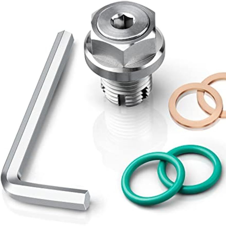 M14.1-1.5 x 15mm大号清管式回油塞，不锈钢自攻油盘螺纹放油塞