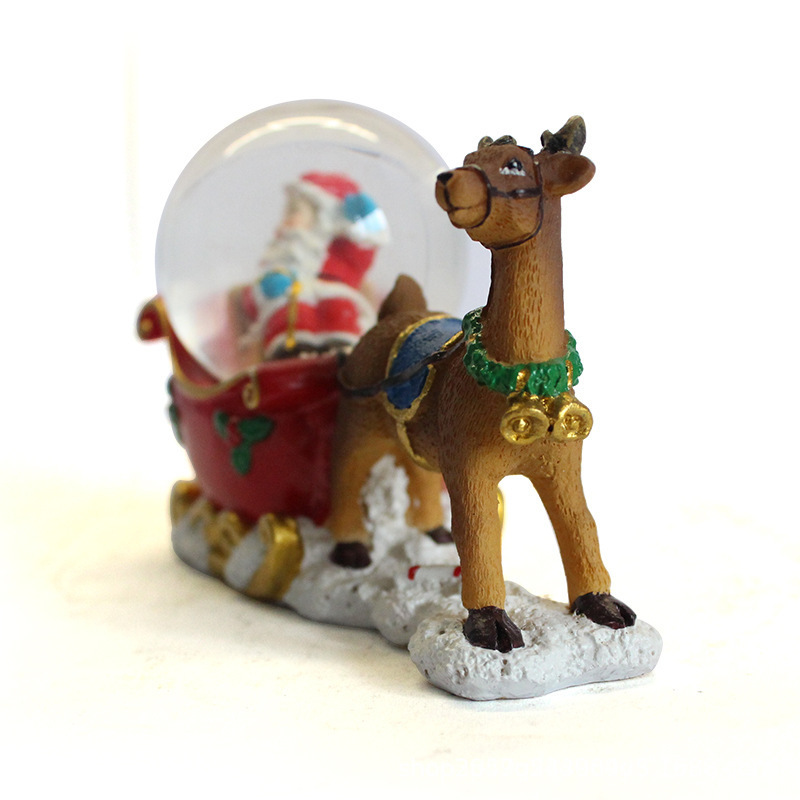 カスタマイズされたクリスマス水球クリスマスヘラジカの装飾品クリスタルボール回転オルゴール工芸品ホリデーおもちゃの装飾品|undefined