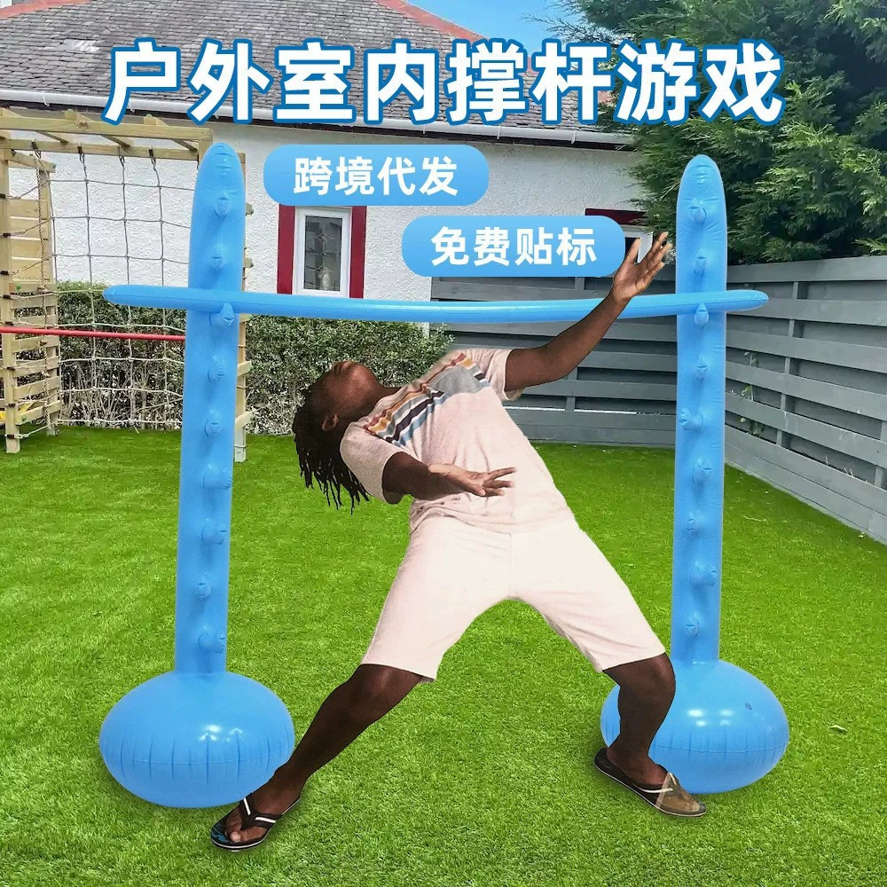 Надувной портативный зеленый надувной столб для прыжков в высоту, игра для праздничной вечеринки, украшение для дома и улицы, интерактивный надувной столб