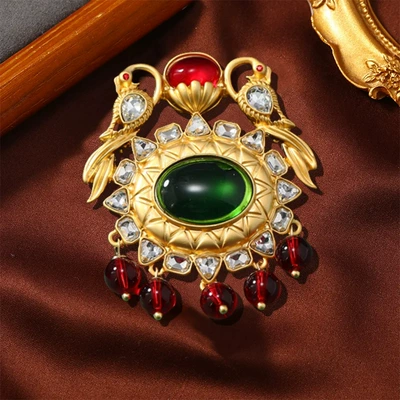 Classic enamel brooch mid-ancient Yaxa sancaqları - 14