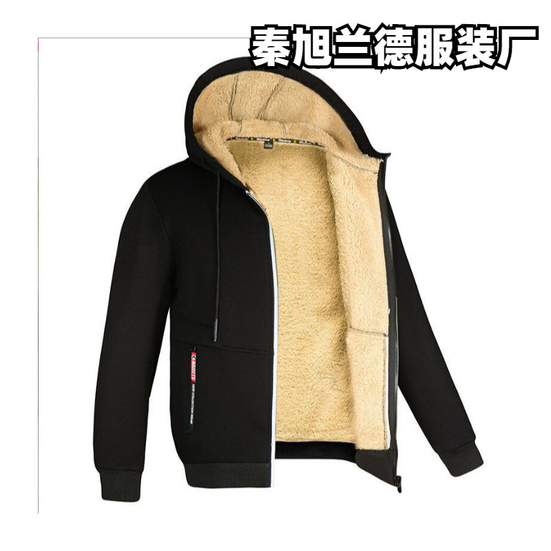 AliExpress Amazon Autumn and Winter Men's Hooded fleece-lined Thickened Cashmere Cardigan Sweater plus size Trendy Jacket AliExpress Amazon Autumn and Winter Men's Hooded fleece-lined Thickened Cashmere Cardigan Sweater plus size Trendy Jacket