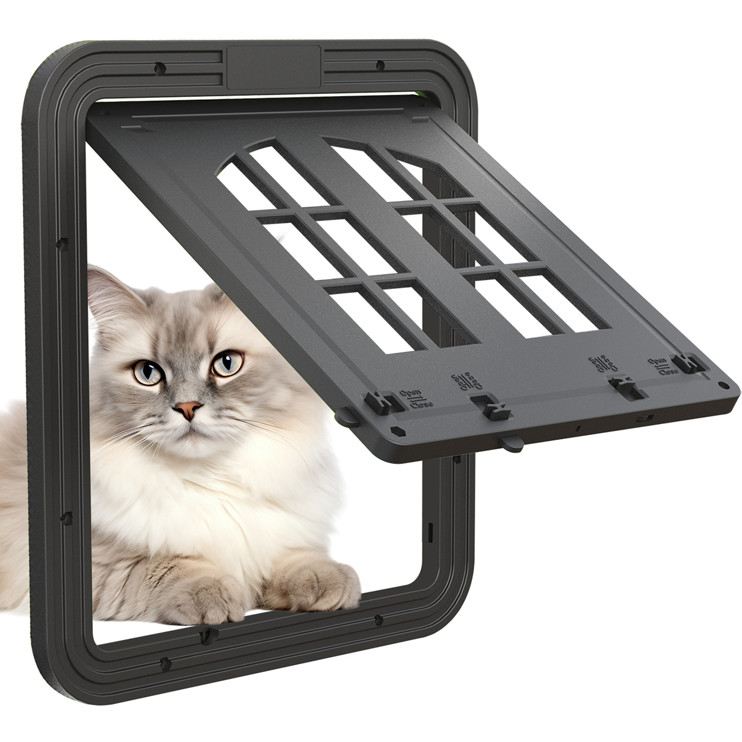Accesorios para mascotas cerca de la puerta nueva puerta de gato europea y americana anti-mordedura puerta de ventana de mosquitero de gato puerta de perro y gato lote de fábrica