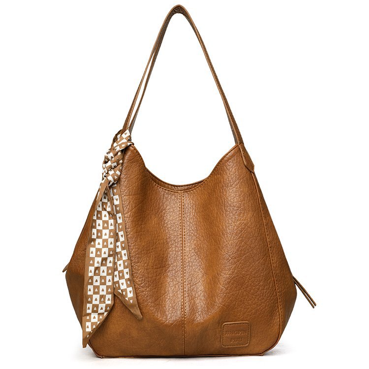 Europäische und amerikanische Retro-Ledertasche für Damen, geräumige Umhängetasche für Pendler, Handtasche mit_voghion.com