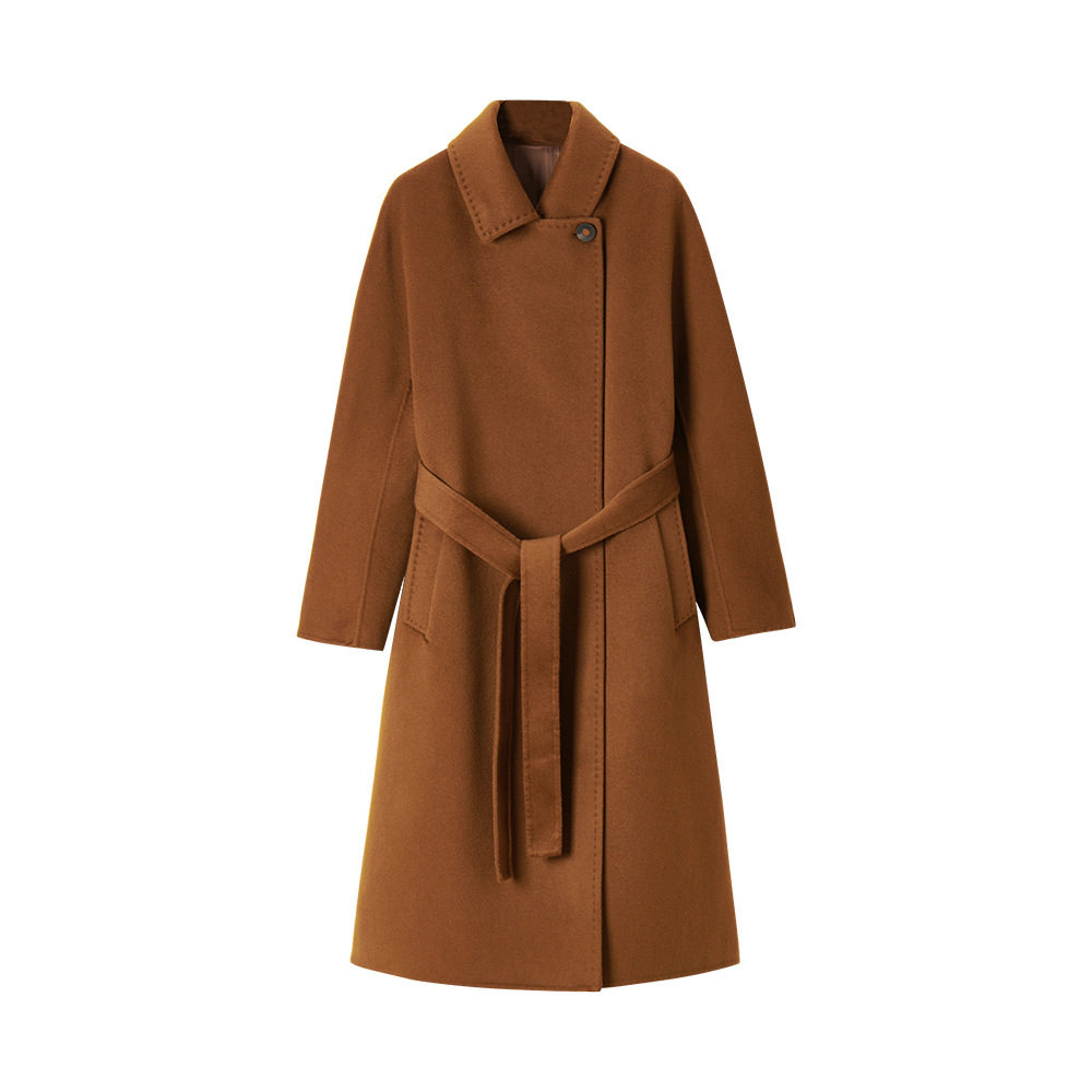 【盛都】冬新シンプルでかっこいい閉店襟一粒のボタンがゆったりしています。