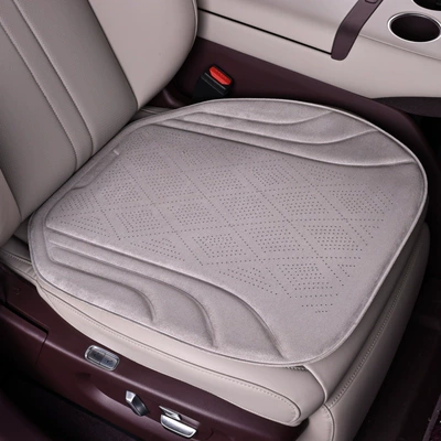Car Seat Cushion, Warm and Seat cushion, seat cover - light-gray-single-cushion-drilling-holes