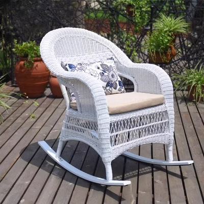 Mesas y sillas al aire libre patio jardín villa balcón al aire libre mecedora ratán casual combinación de sillas de ratán muebles de terraza al aire libre