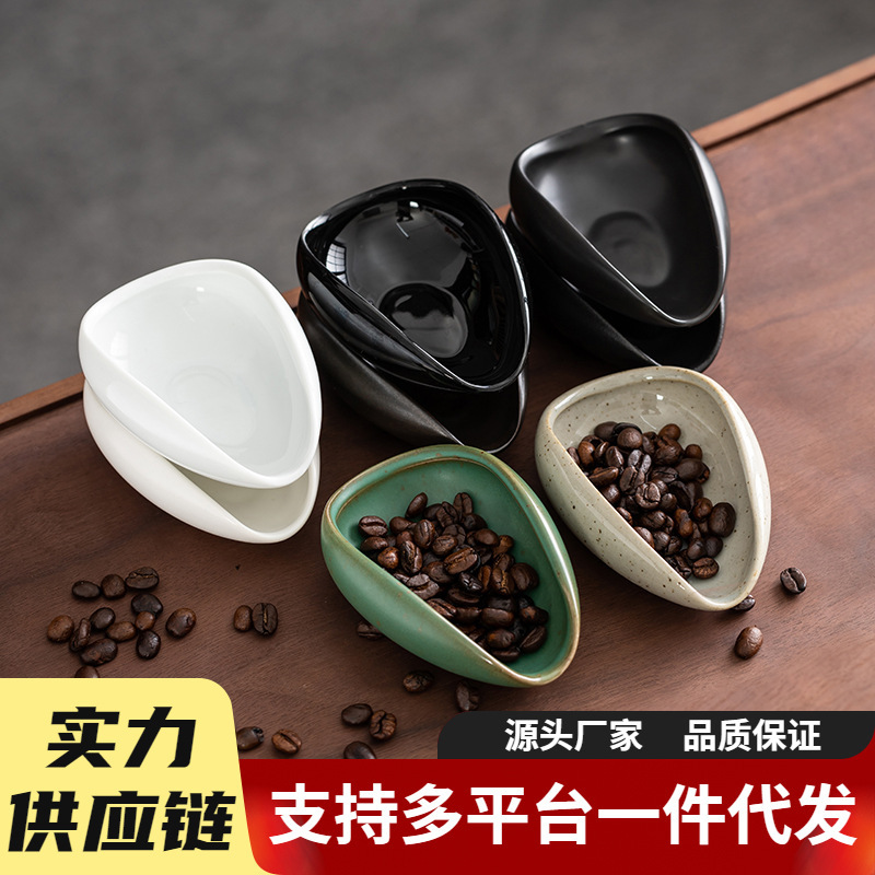 Ceramic Coffee Bean Measuring Plate Weighing Plate Coffee Powder Plate Raw Bean Weighing Plate Cooling Plate Sample Bean Display Plate Ceramic Coffee Bean Measuring Plate Weighing Plate Coffee Powder Plate Raw Bean Weighing Plate Cooling Plate Sample Bean Display Plate
