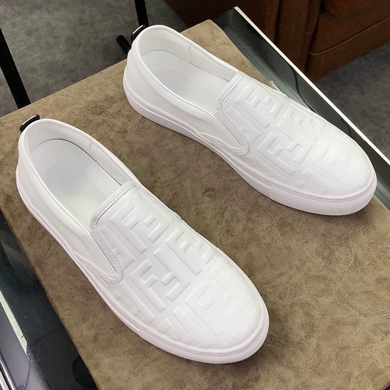 Европейская станция приливная обувь из натуральной кожи с принтом двойной FF один педаль