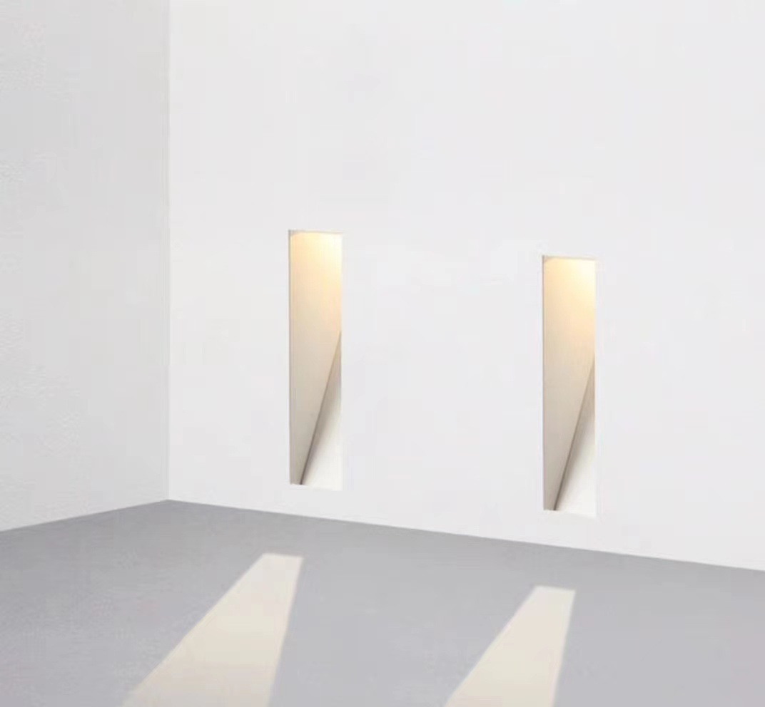 Frameless LED floor lamp hotel corridor corner light stairs embedded baseboard light step ladder minimalist style 