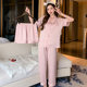 Three-piece Pajamas Women's Short-sleeved Ice Silk 2023 Summer New High-end Spring Jacquard Outfit