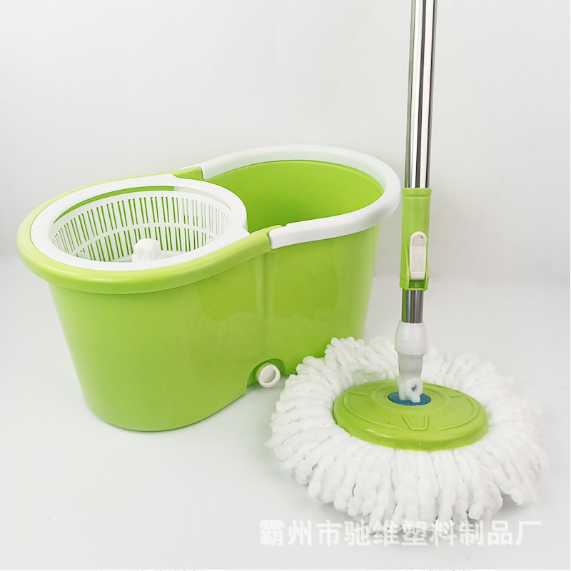 Fregona de cubo Figura 8, cubo de fregona giratorio de doble tracción lavable a mano, fregona antigua, fregona de suelo para el hogar