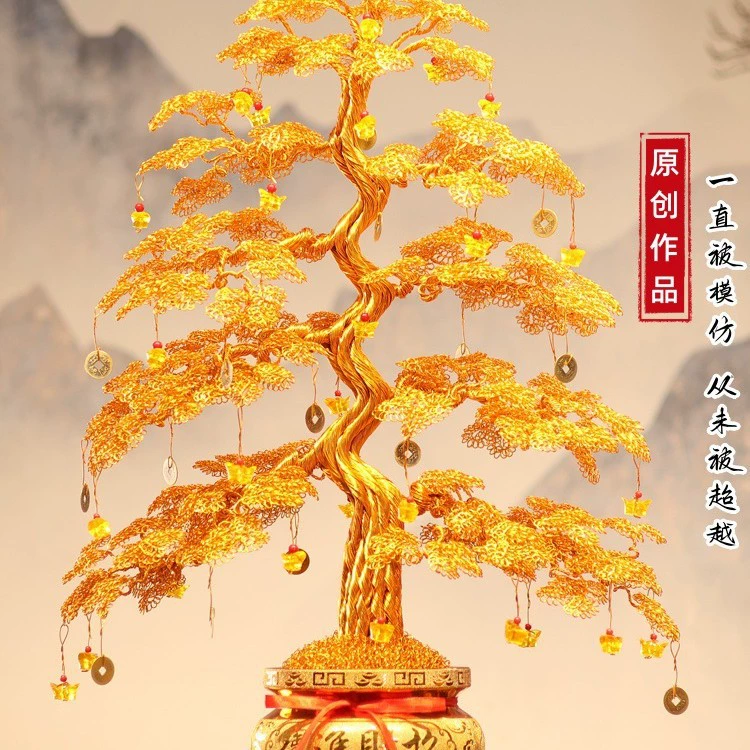 Weng Kai Fa Fortune Tree чисто плетеное денежное дерево ремесла