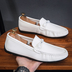 Men's Beanies 2023 Summer New English Style Fashion Trend Casual Matchable Soft Sole Slip-on Shoes