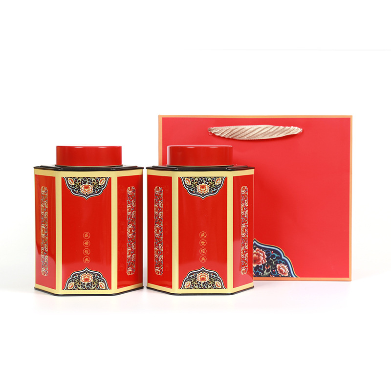 现代简约创意茶叶罐存储密封罐半斤装防潮便携储物罐包装盒子批发