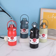 316不鏽鋼彈跳保溫杯大容量戶外便攜手提運動水壺車載騎行壺批發