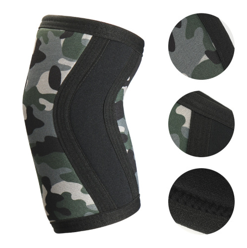 7mm Dive Material Camouflage Elbow Guard Weightlifting Strength Fitness Training Wrist Elbow Protection Squat Weightlifting Elbow Protection